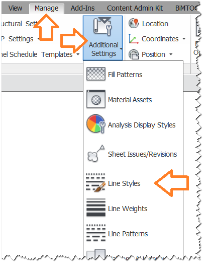 Revit-manage-line-styles