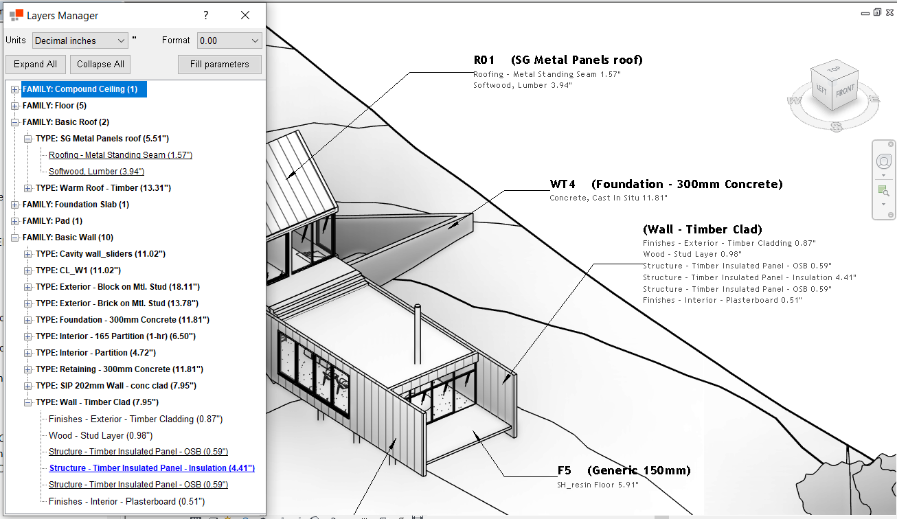 Revit Add In Create List Of Floor Wall Roof Or Ceiling Layers
